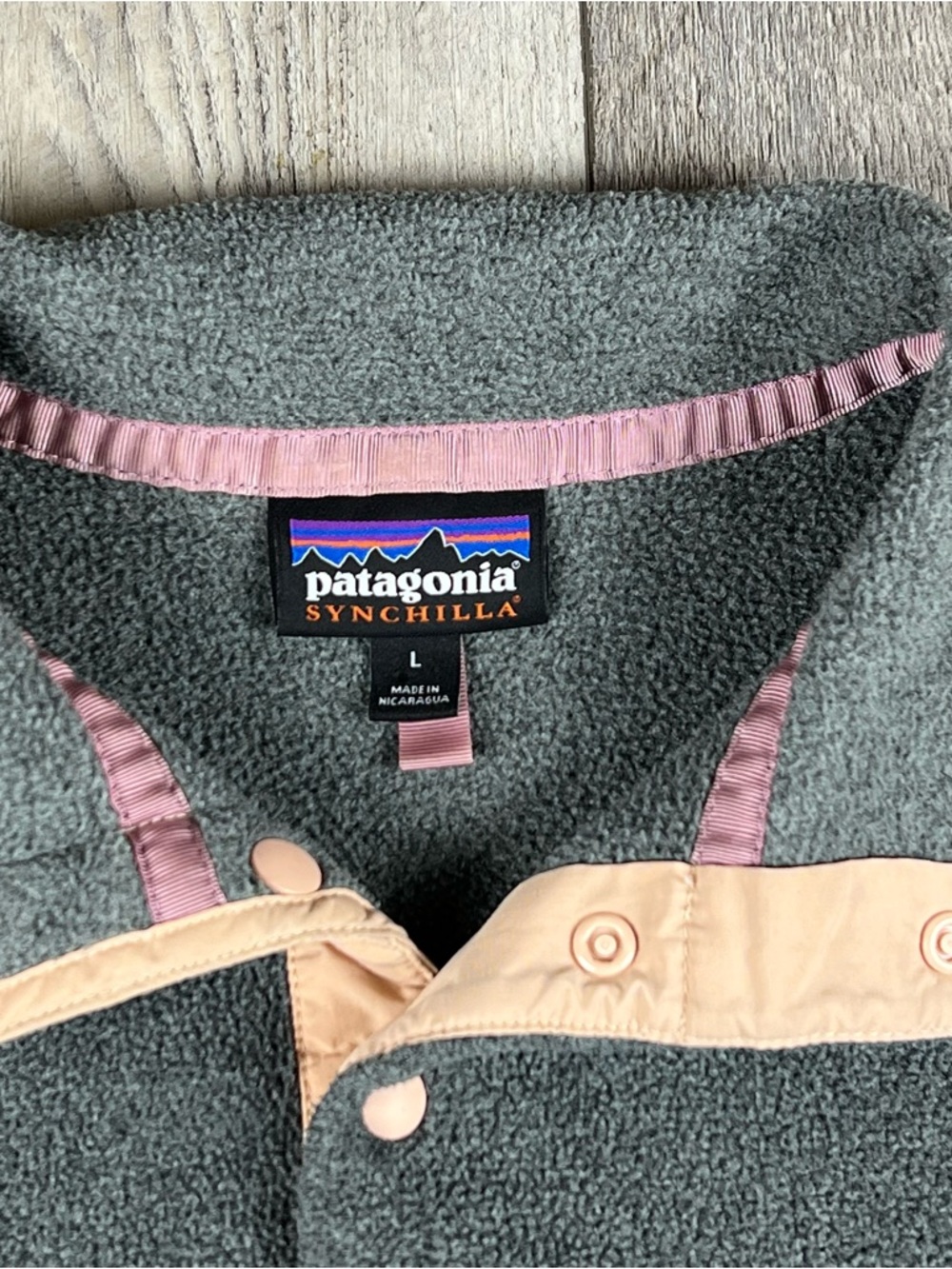 Patagonia Women’s Synchilla Snap-T Fleece Pullover Nickel Rosewater Size Large - Picture 4 of 10